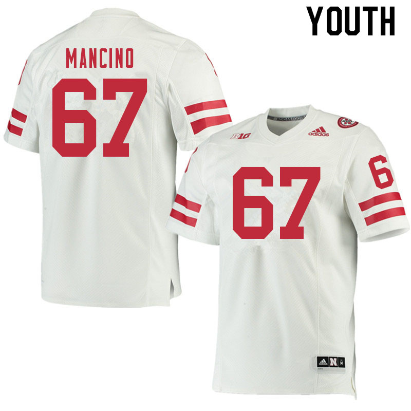 Youth #67 Joey Mancino Nebraska Cornhuskers College Football Jerseys Sale-White